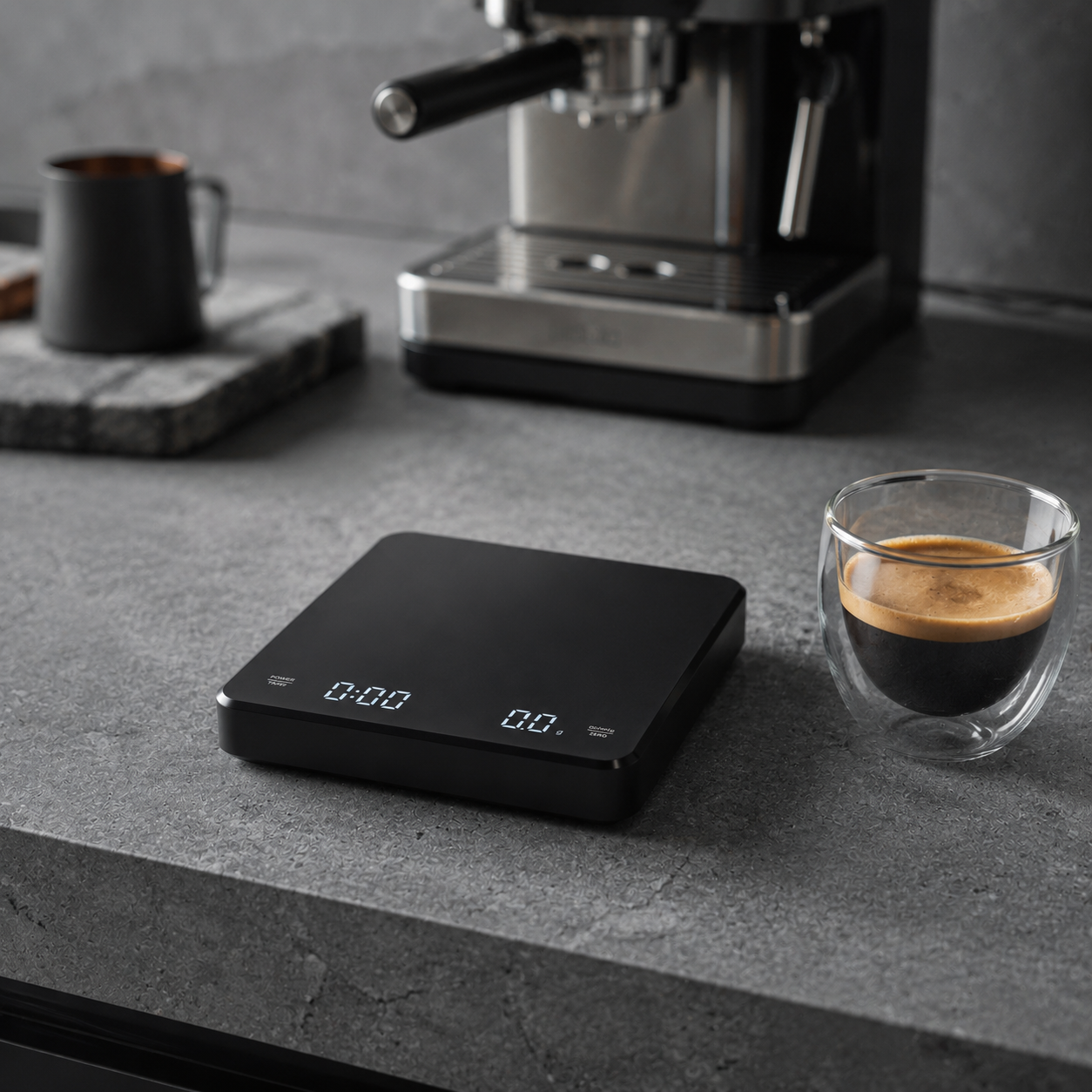 Espressowaage mit Timer – 0,1 g Präzision