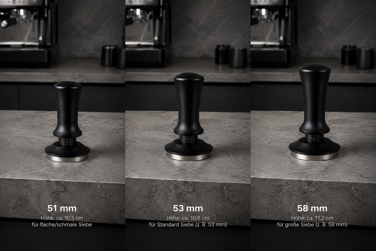 Espresso Tamper druckregulierend